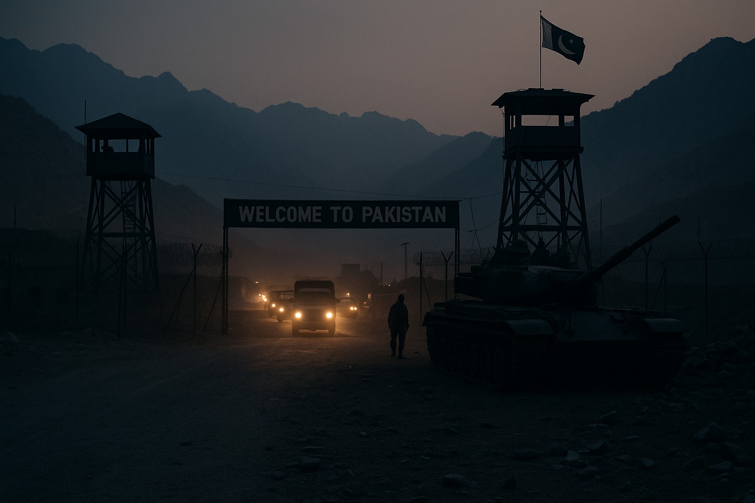 pakistan-afghanistan-border-tensions-checkpoint-dusk