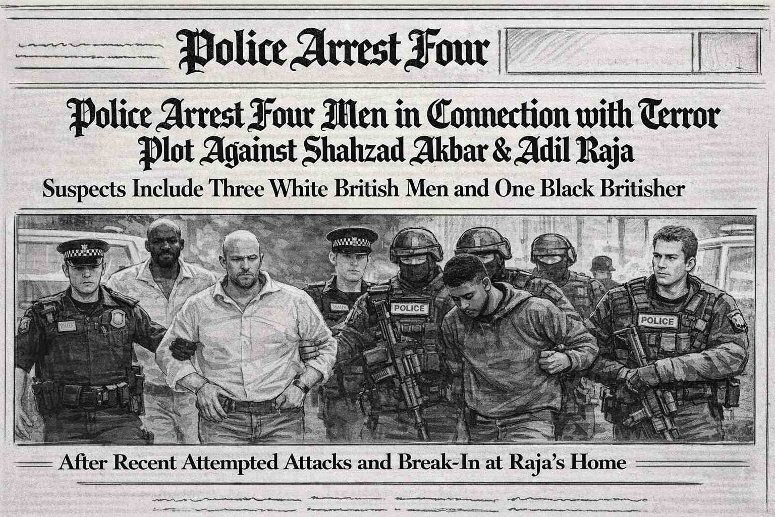 UK Arrests Four Suspects