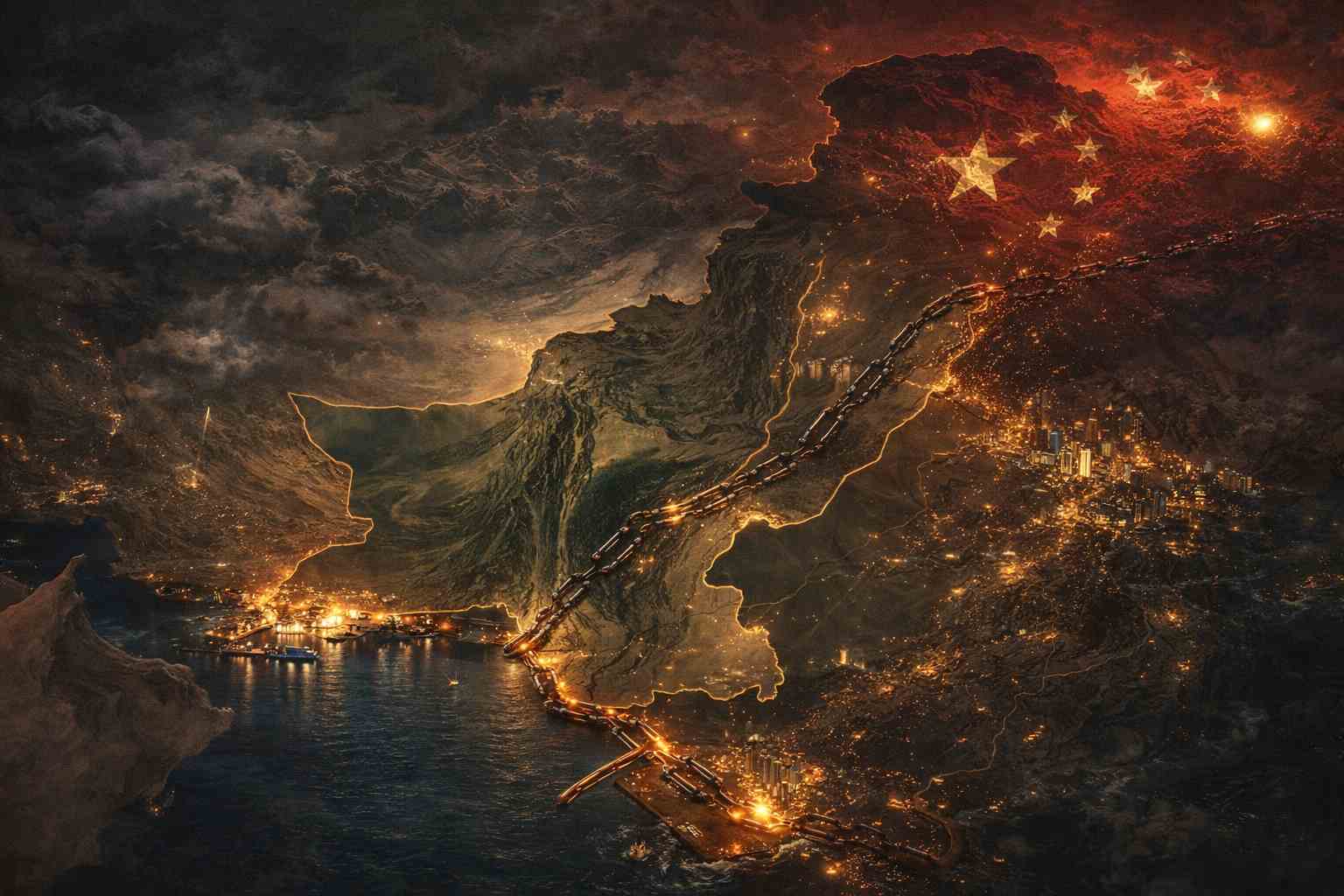 China bailout trap and Pakistan economic dependency illustration