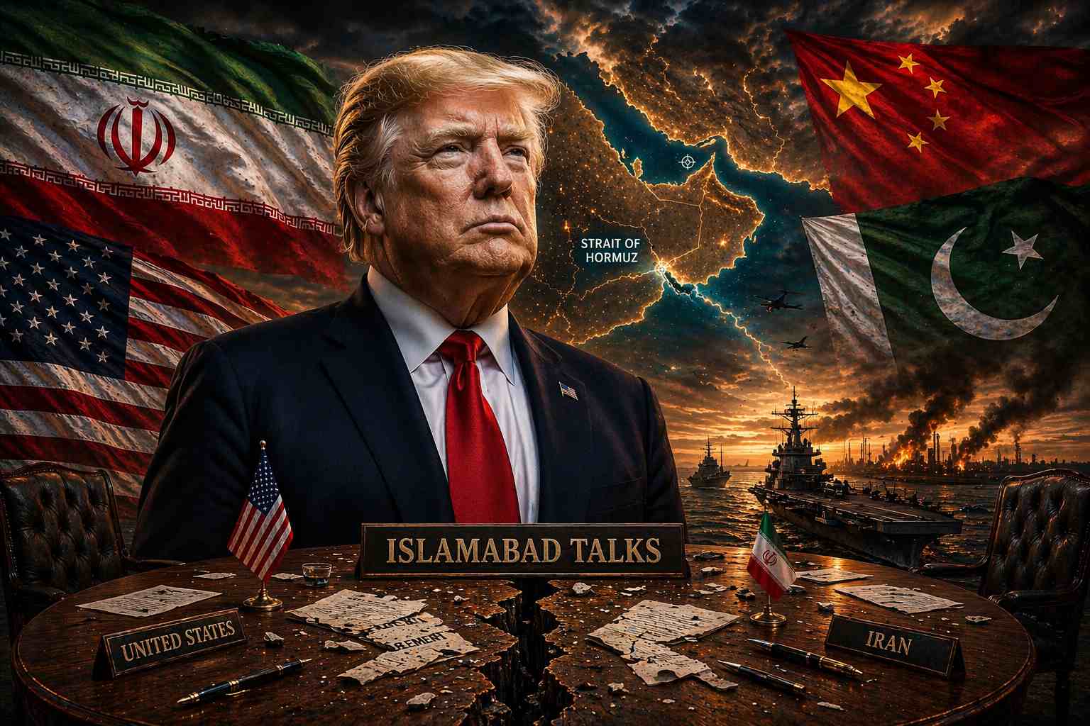 Islamabad talks trap showing US Iran China geopolitical crisis and Strait of Hormuz tensions