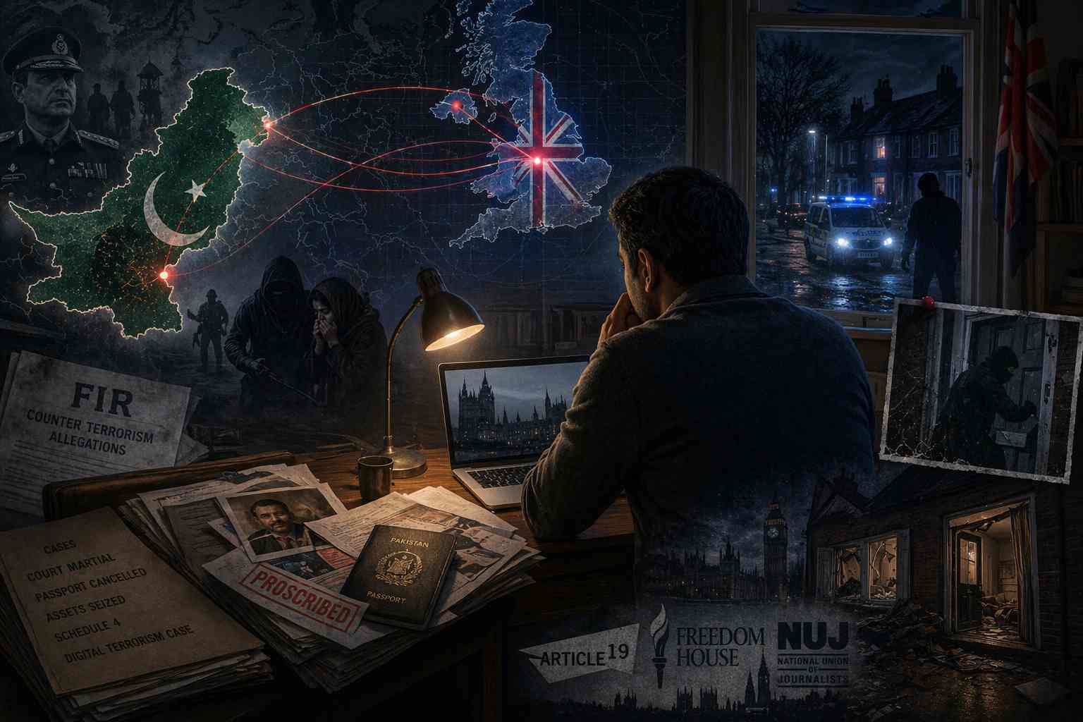 Transnational repression UK targeting journalist in exile