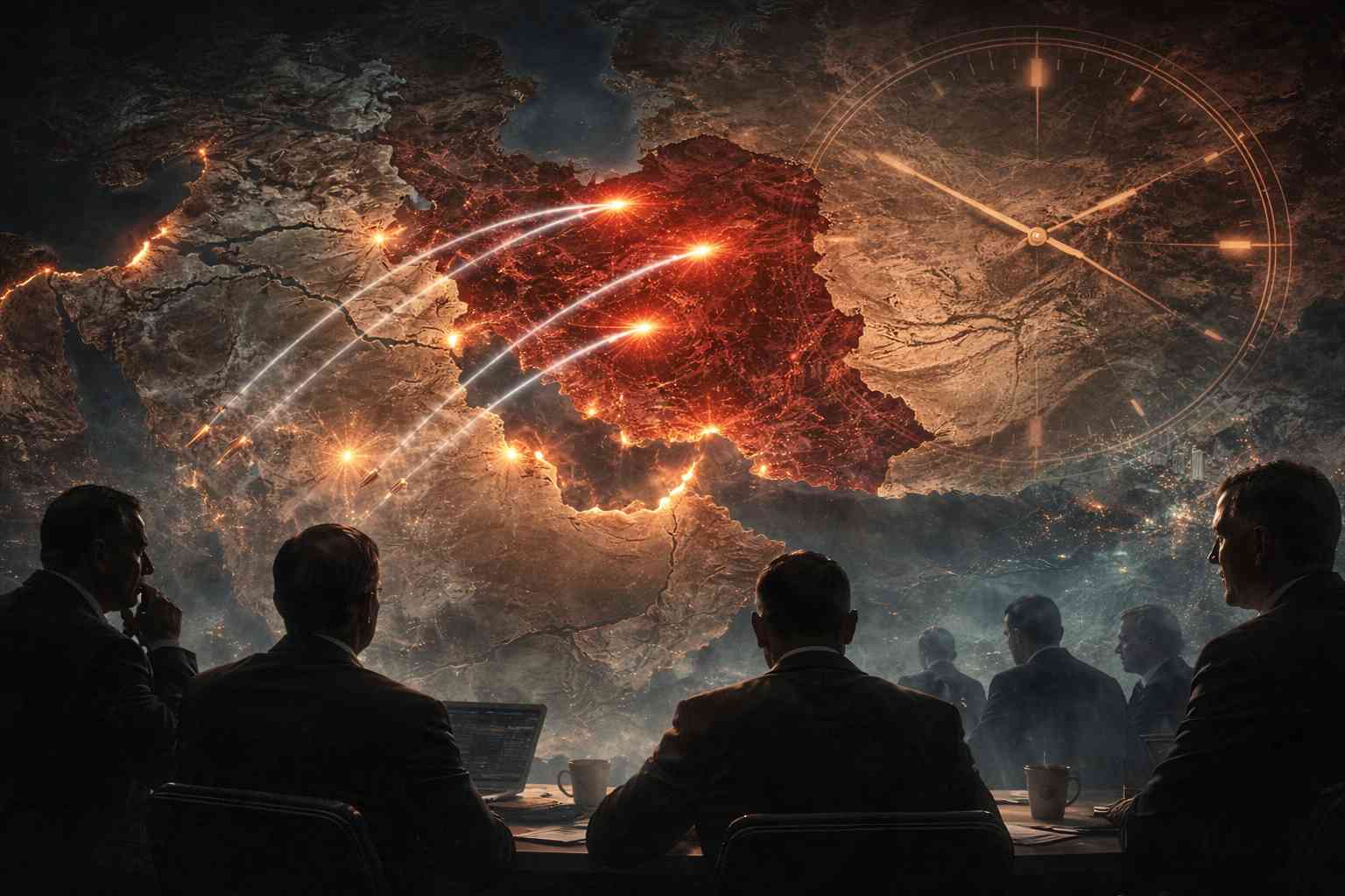 Trump Iran conflict strategic pause geopolitical illustration