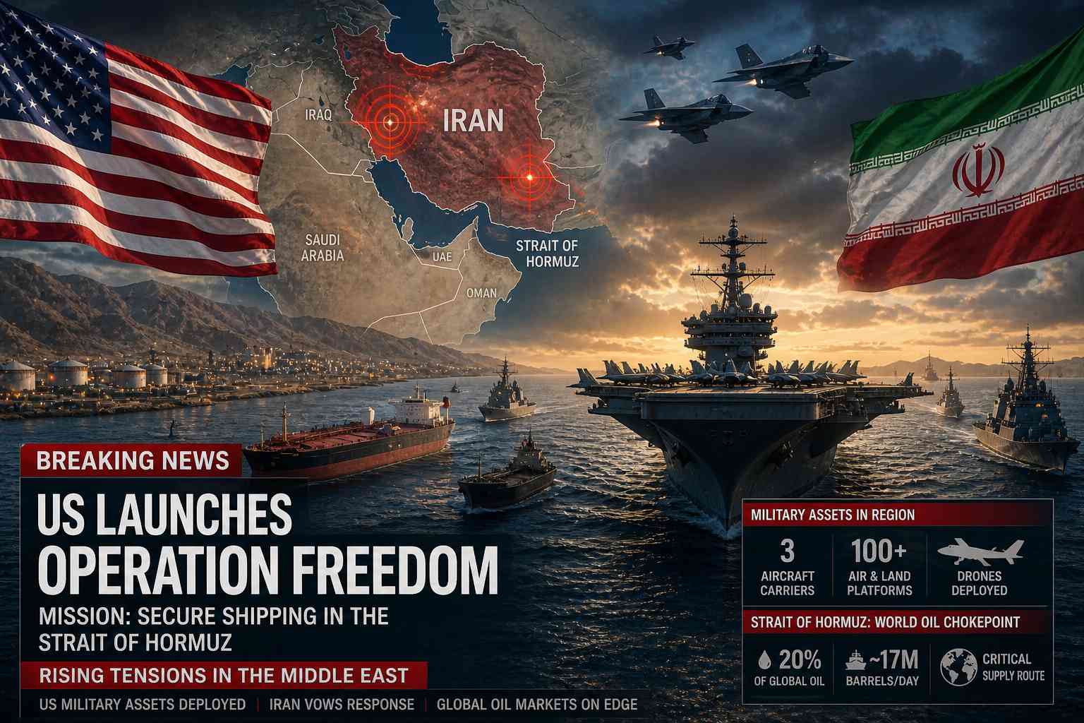 US Iran attack escalation 2026 Strait of Hormuz military tension
